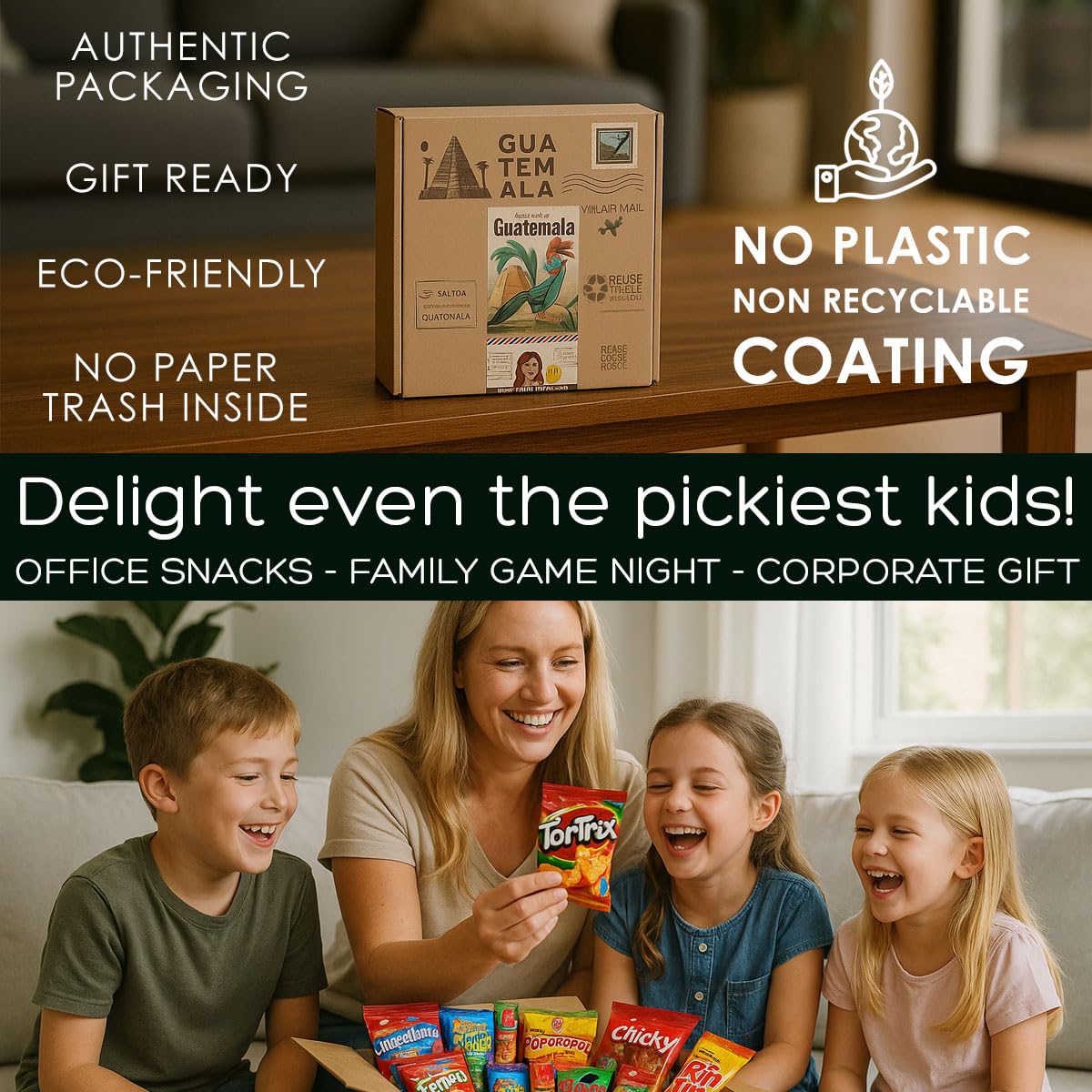 Charloo International Snack Box + Free Surprise Gift! - Guatemala Snacks from Around the World Box - Foreign Snack Box - Exotic Snacks - Weird Snacks - International Snacks Unique Chips Vending Machine, Small 19 Pcs - Collins Global Snack Store