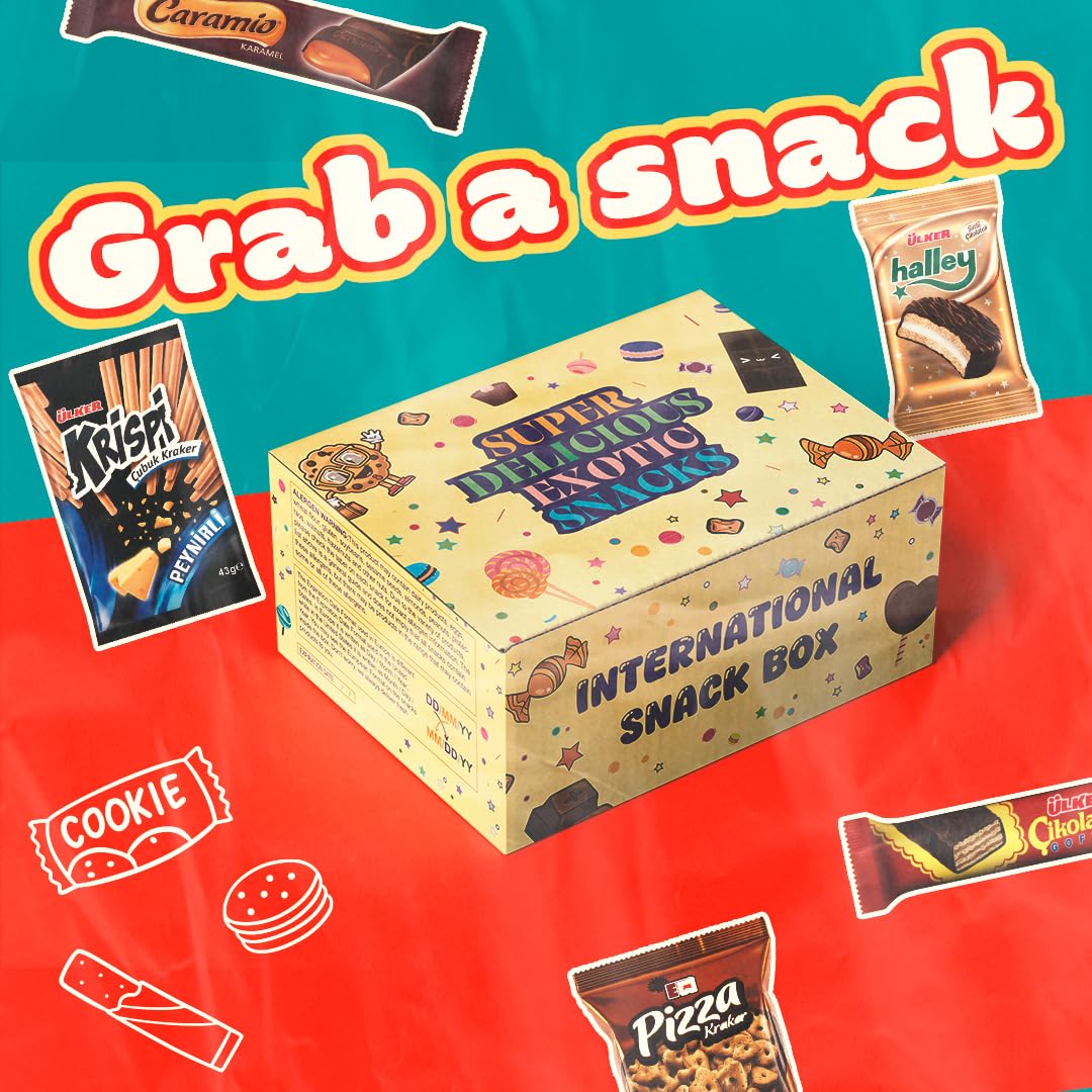 International Snack Box, 14+ Unique Treats, Snacks From Around the World, Universal Yums for Office, Family, Gifts And Parties, Suitable for use by Children and Adults, Foreign Snack Box - Collins Global Snack Store