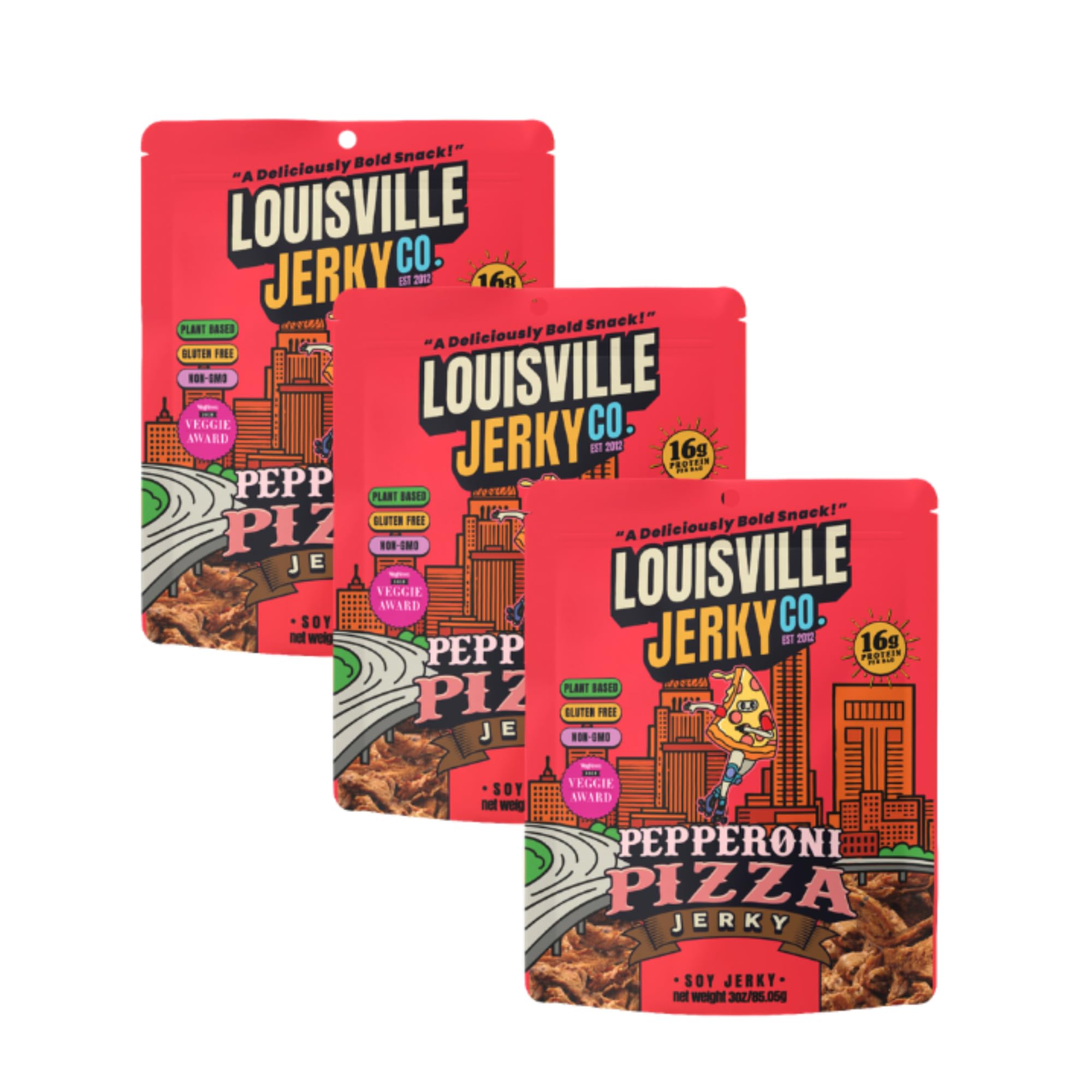Louisville Vegan Jerky Co. – Plant-Based Jerky | Gluten-Free, Non-GMO | 3 oz