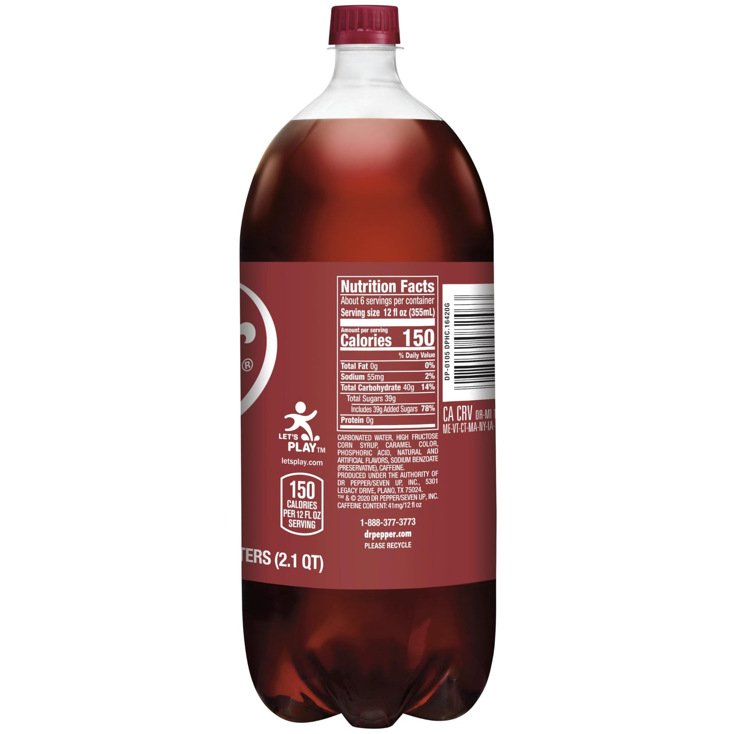 DR PEPPER - 16.9 OZ, 6 PK - Collins Global Snack Store