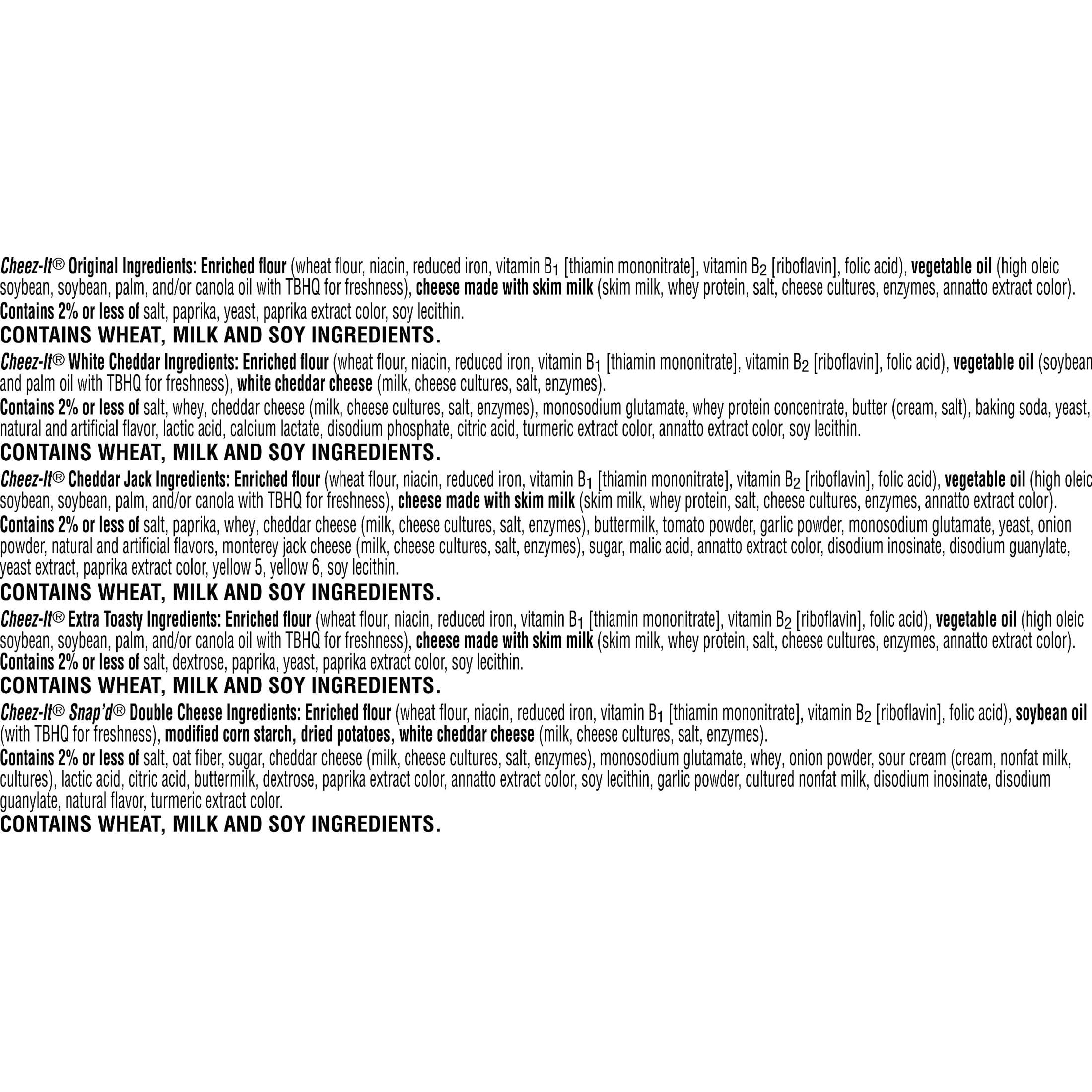 Cheez-It Cheese Crackers, Baked Snack Crackers, Lunch Snacks, Variety Pack, 12.1oz Box (12 Packs) - Collins Global Snack Store