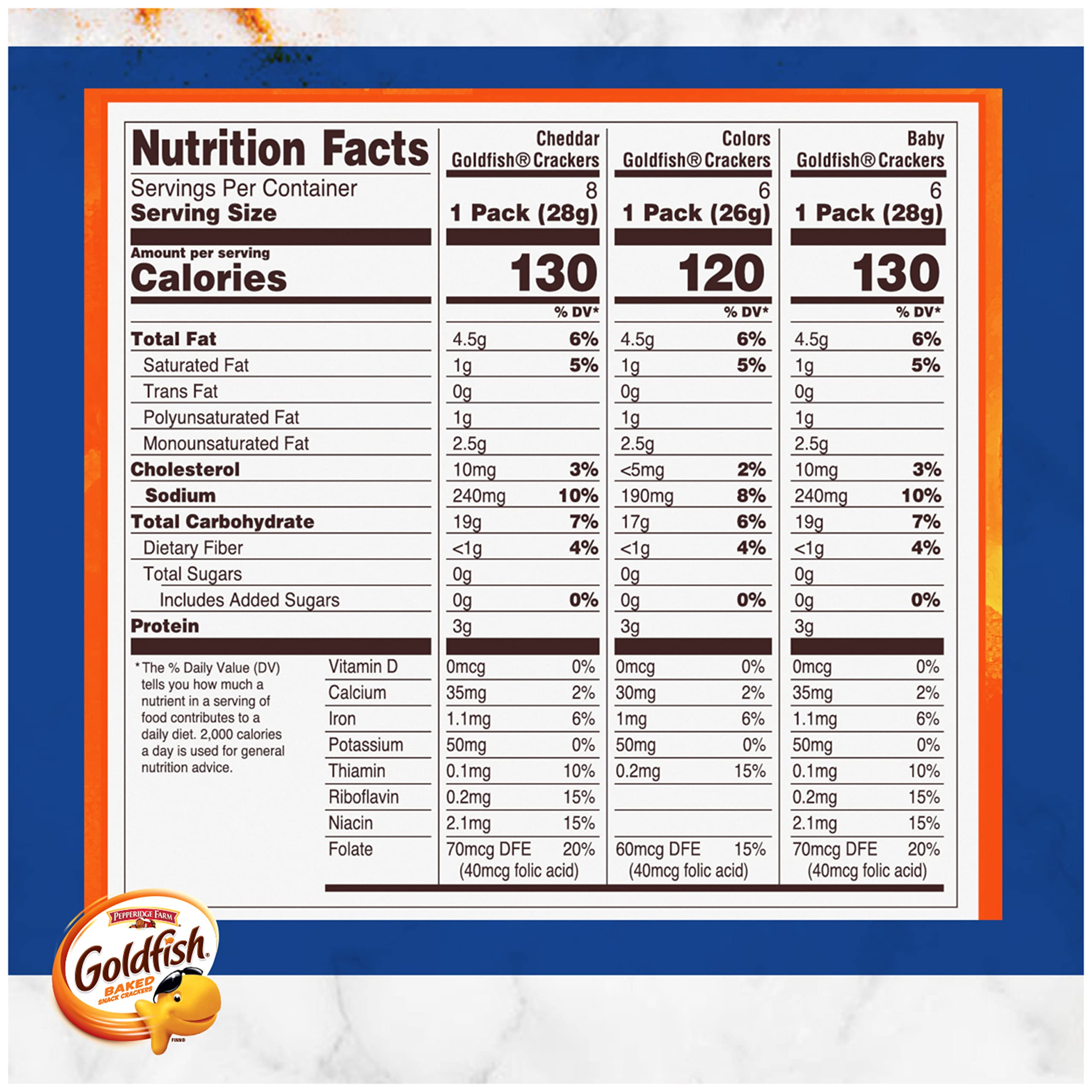 Goldfish Crackers Big Smiles Variety Pack | Cheddar, Colors & Pretzels | 30 Snack Packs