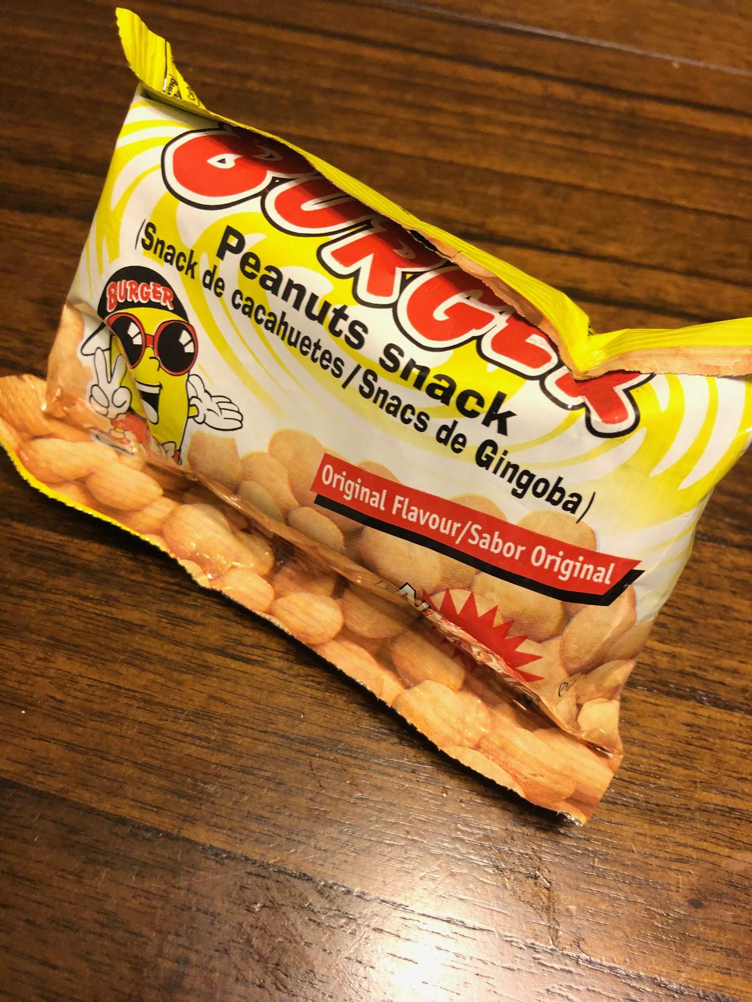 TikTok Viral Nkatie Burger packaging featuring peanuts, a popular Ghanaian candy snack.