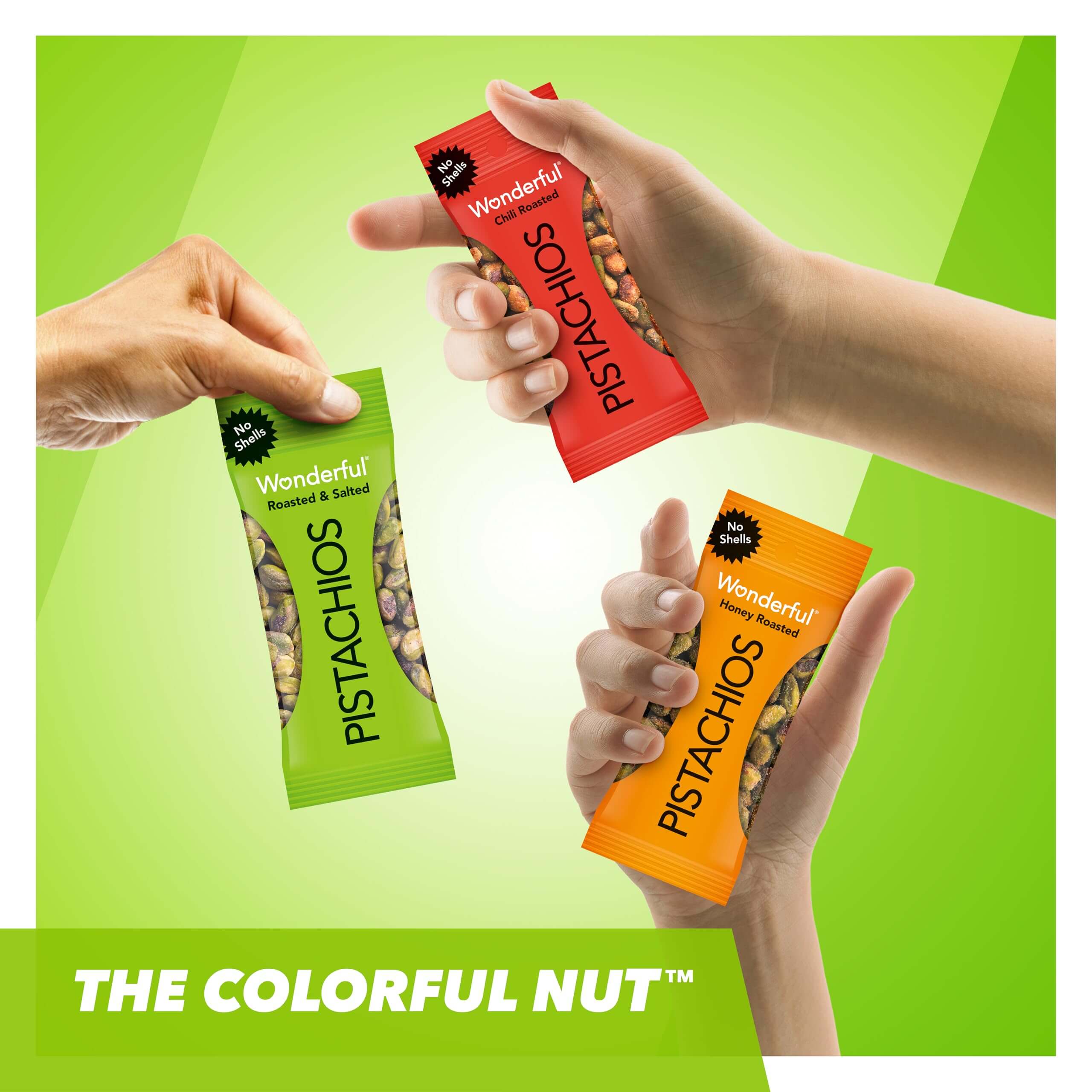 Wonderful Pistachios No Shells, 3 Flavors Mixed Variety Pack of 9 (0.75 Ounce), Roasted & Salted Nuts (4), Chili (3), Honey (2), Protein Snacks, Gluten Free, Pantry Staples, Healthy Snacks Variety Pack for Adults, Stocking Stuffers - Collins Global Snack Store