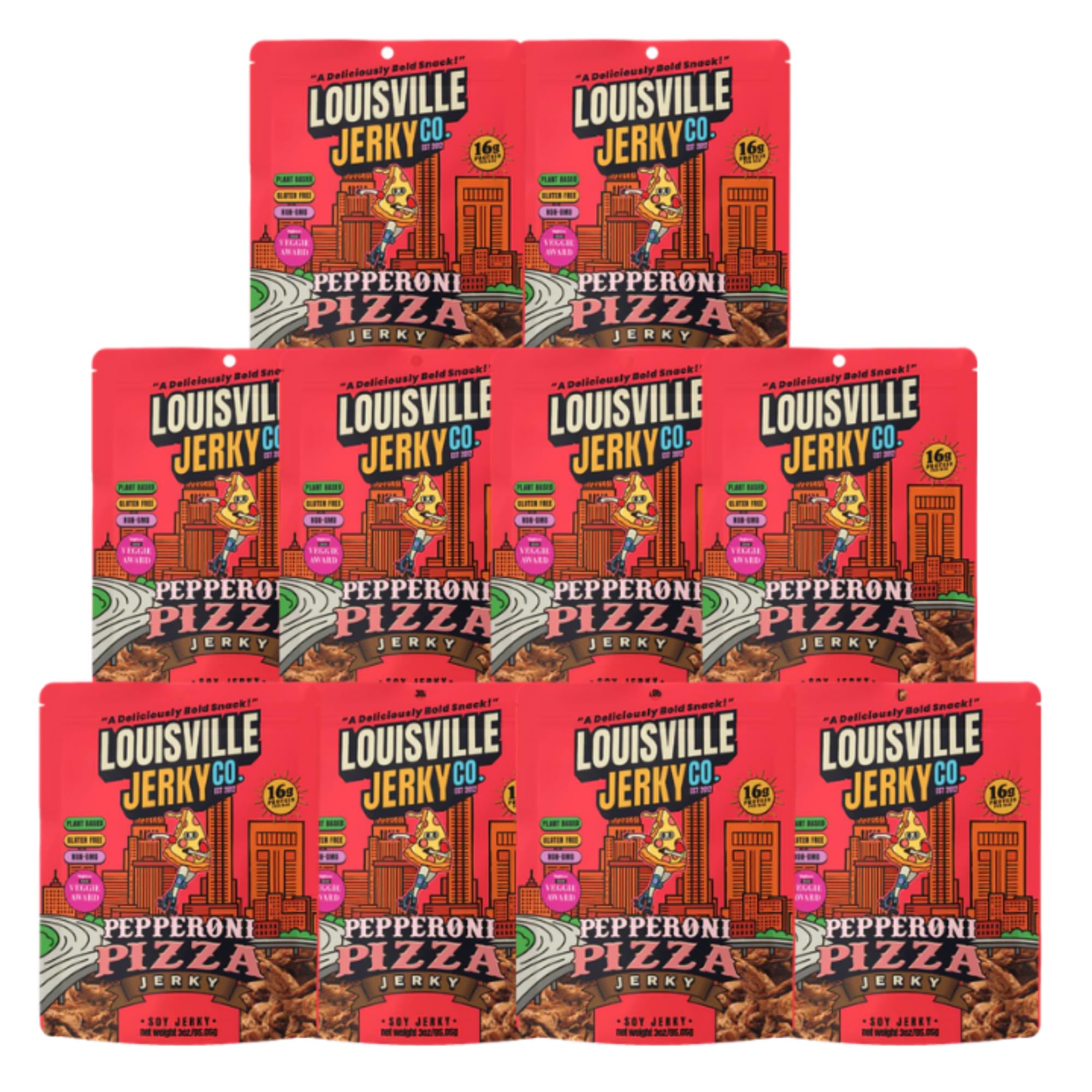 Louisville Vegan Jerky Co. – Plant-Based Jerky | Gluten-Free, Non-GMO | 3 oz