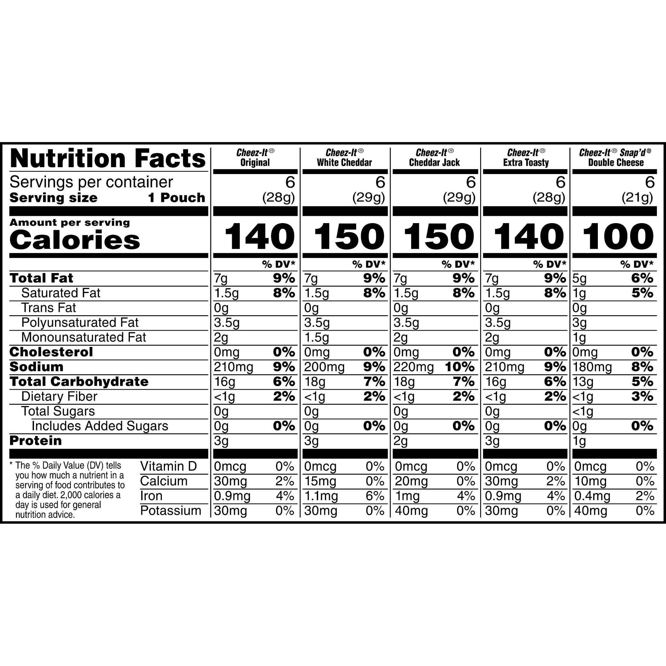 Cheez-It Cheese Crackers, Baked Snack Crackers, Lunch Snacks, Variety Pack, 12.1oz Box (12 Packs) - Collins Global Snack Store