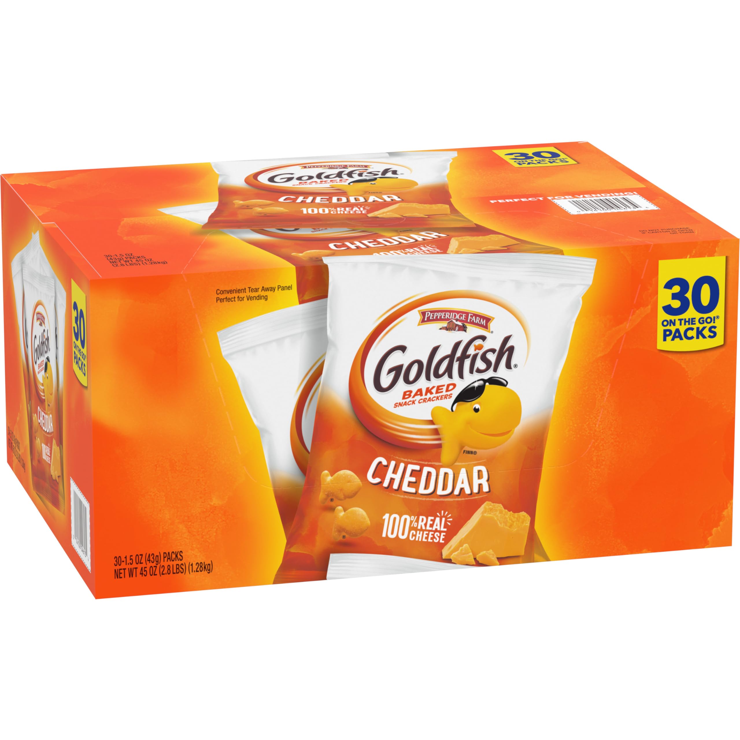 Goldfish Crackers Big Smiles Variety Pack | Cheddar, Colors & Pretzels | 30 Snack Packs