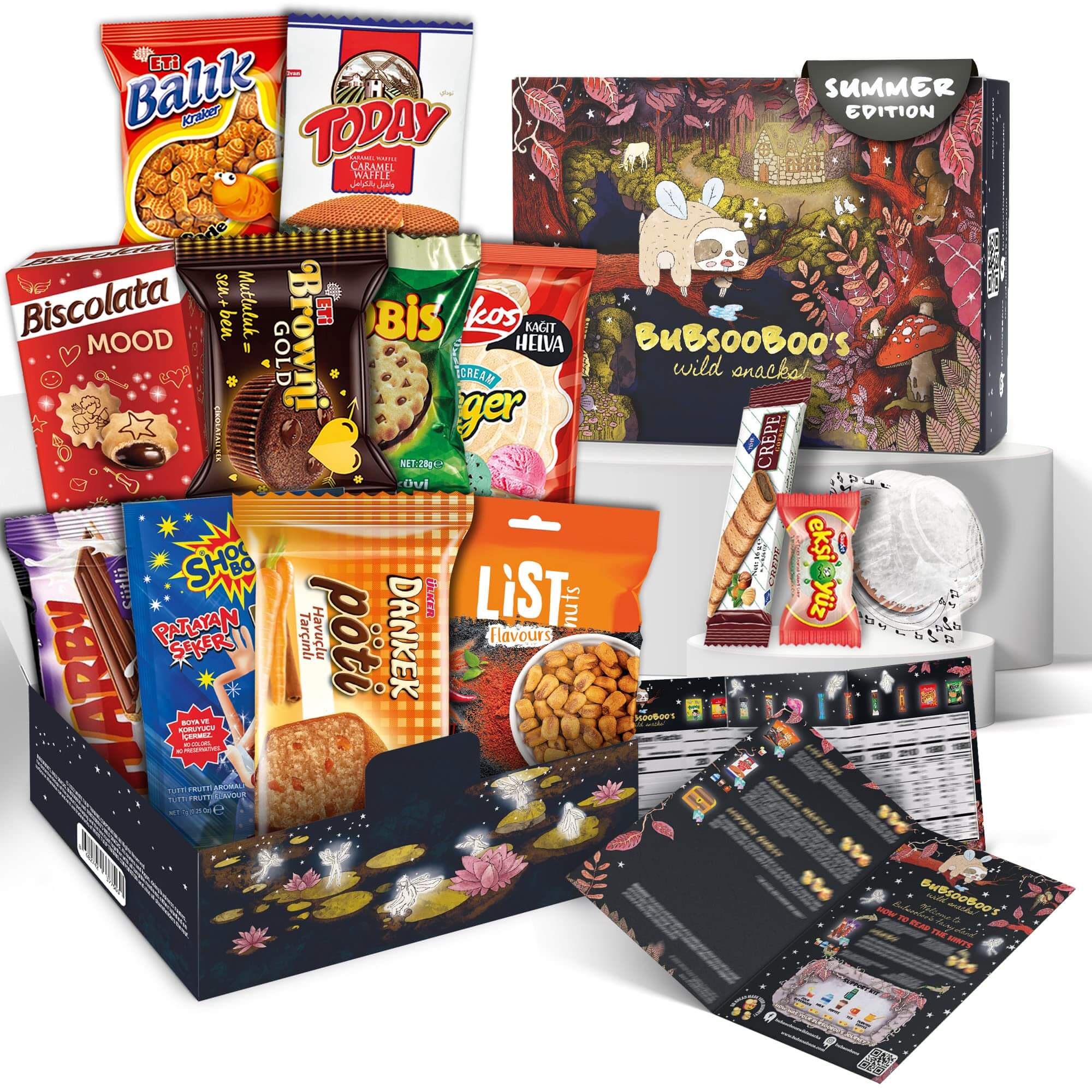 Midi International Snack Box (Fairy Tale Themed) | Snacks Variety Pack of International Treats | Foreign Snack Box Offering Unique Experience | Mix Care Pack of Turkish Candies | 12 Full-Size Snacks - Collins Global Snack Store