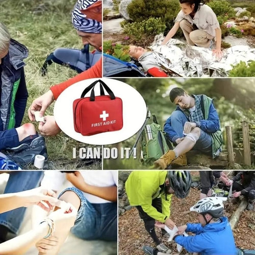 173-Piece Large First Aid Kit – Portable Bag for Outdoor Hunting & Hiking
