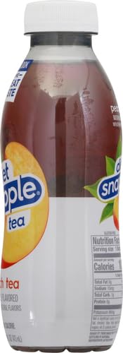 Snapple Zero Sugar Peach Tea, 16 fl oz recycled plastic bottle (Pack of 12) - Collins Global Snack Store