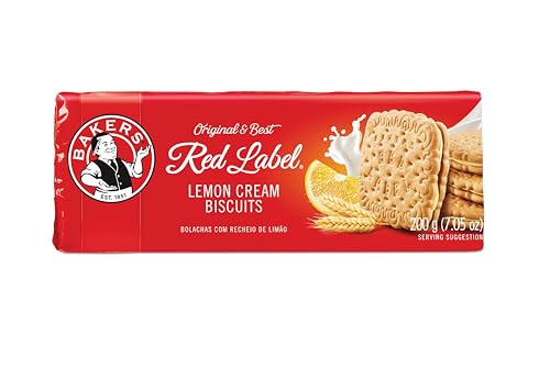 Bakers Red Label Lemon Creams Biscuits (200g) - Pack of 2 - Collins Global Snack Store