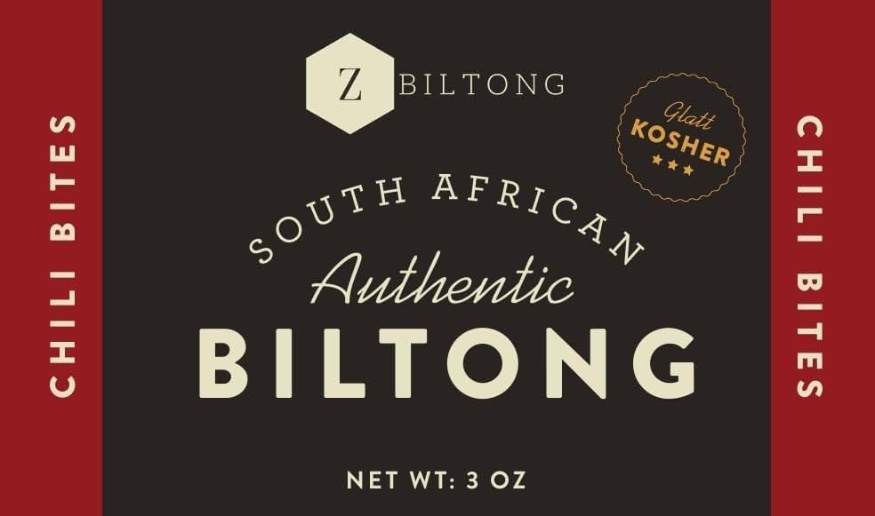 Zbiltong Authentic South African Kosher Biltong Chili Bites 3 OZ - Collins Global Snack Store