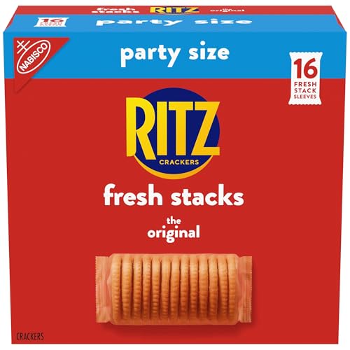 RITZ Fresh Stacks Original Crackers, Party Size, Travel Snacks, 23.7 oz (16 Multi Snack Packs) - Collins Global Snack Store