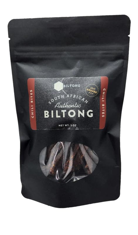 Zbiltong Authentic South African Kosher Biltong Chili Bites 3 OZ - Collins Global Snack Store