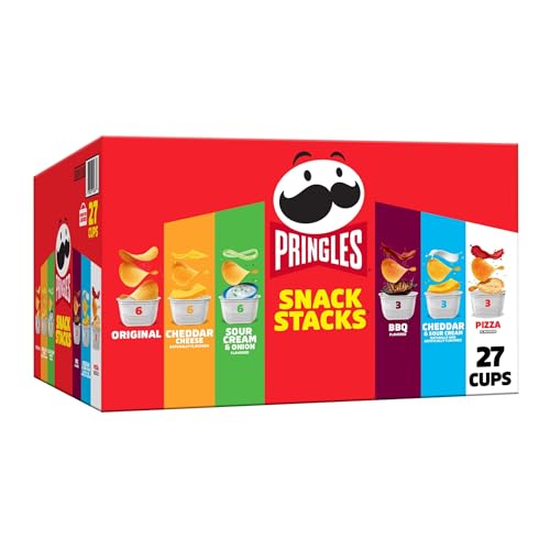 Pringles Potato Crisps Chips, Snack Stacks, Lunch Snacks, Office and Kids Snacks, Variety Pack (27 Cups) - Collins Global Snack Store