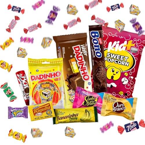 BRAZILIAN CORNER Candy Variety Box | Mixed Cookies, Candies & Chocolates Snack Boxes | Brazilian Treats for Adults, Kids & Teen | Great for Gifts, Home, School, College | 40 Count - Collins Global Snack Store