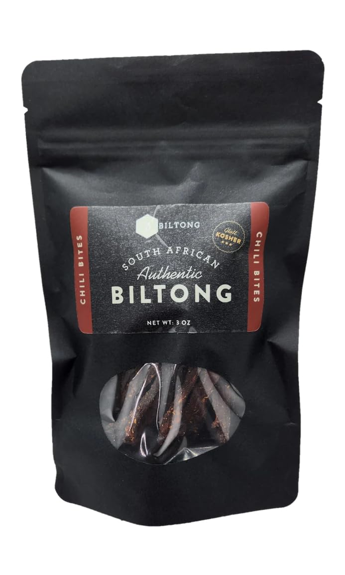 Zbiltong Authentic South African Kosher Biltong Chili Bites 3 OZ - Collins Global Snack Store