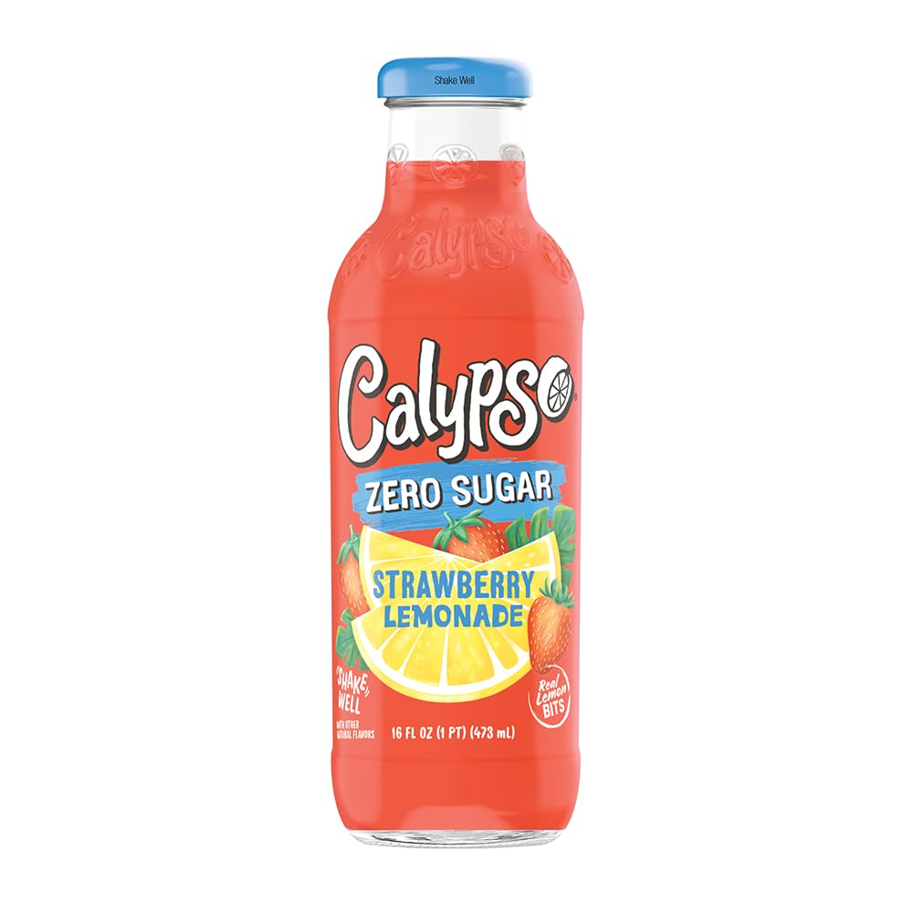 Calypso Lemonades | Made with Real Fruit and Natural Flavors | Original Lemonade, 16 Fl Oz (Pack of 12) - Collins Global Snack Store