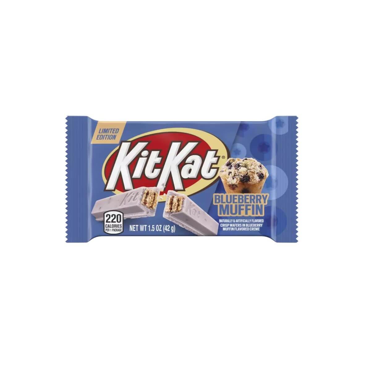Hershey's KitKat 6 Bars Variety Assortment Mix Bundle Pack Chocolate Candy Singles - Milk - Dark- Mint - Mocha - Strawberry - Blueberry Muffin, 1.5 ounces - Collins Global Snack Store