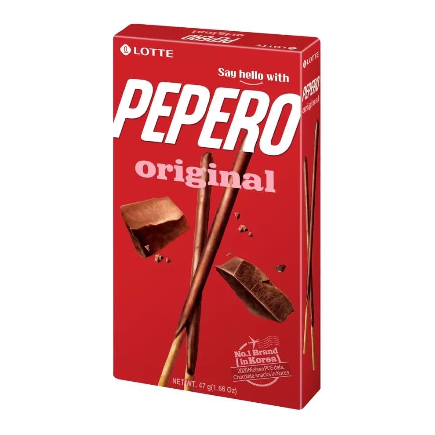Viral Hot Korean Pepero Variety Pack (7 Flavors) – Almond, Strawberry, White Cookie, Choco Cookie, Snowy Almond, Original & Crunchy – Korean Biscuit Sticks Snack Set