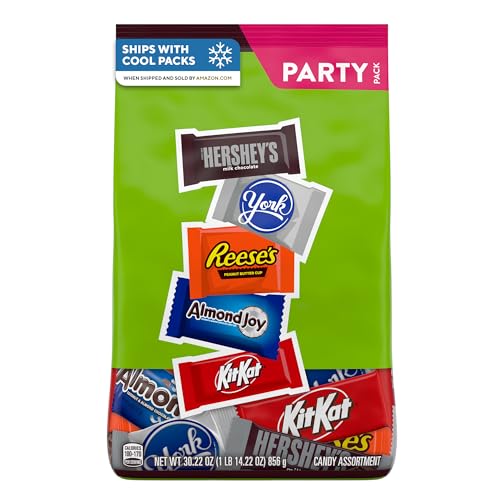 HERSHEY'S Assorted Chocolate Flavored Candy Party Pack, Halloween Candy, 30.22 oz - Collins Global Snack Store