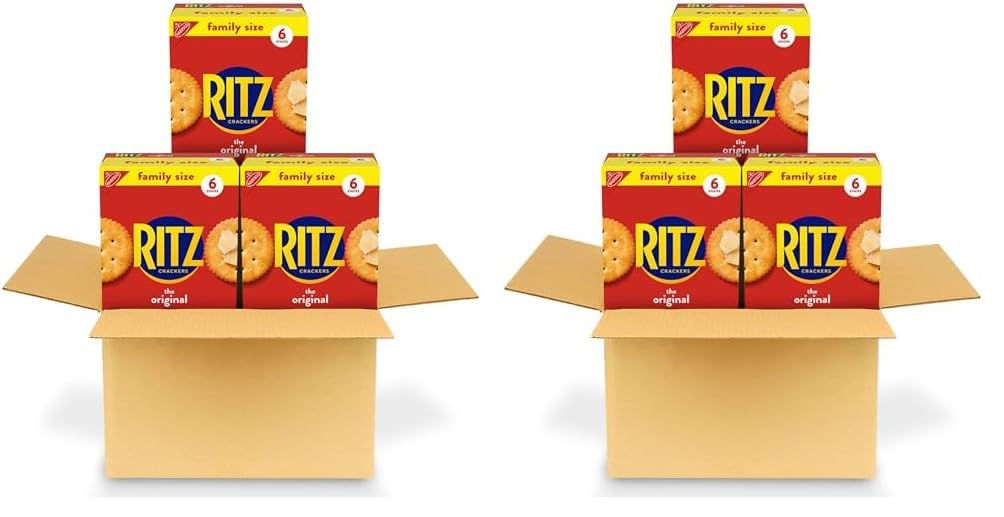 RITZ Fresh Stacks Original Crackers, Party Size, Travel Snacks, 23.7 oz (16 Multi Snack Packs)
