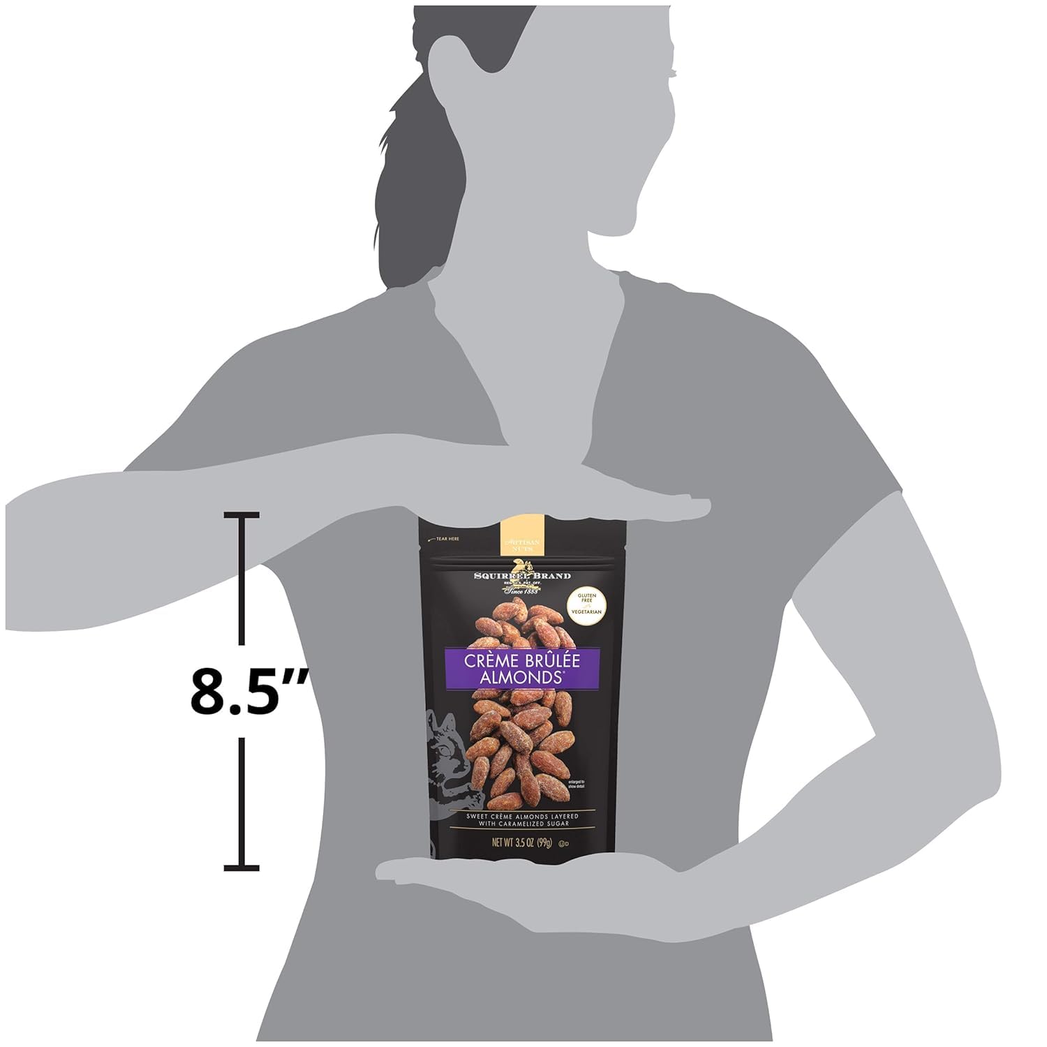 Squirrel Brand Sweet Brown Butter Cashews, 3.5 Ounces Resealable Bag, Gluten Free, Vegetarian - Collins Global Snack Store