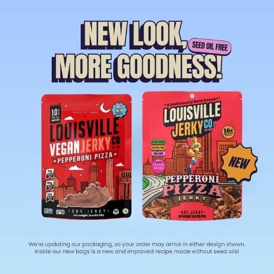 Louisville Vegan Jerky Co. – Plant-Based Jerky | Gluten-Free, Non-GMO | 3 oz