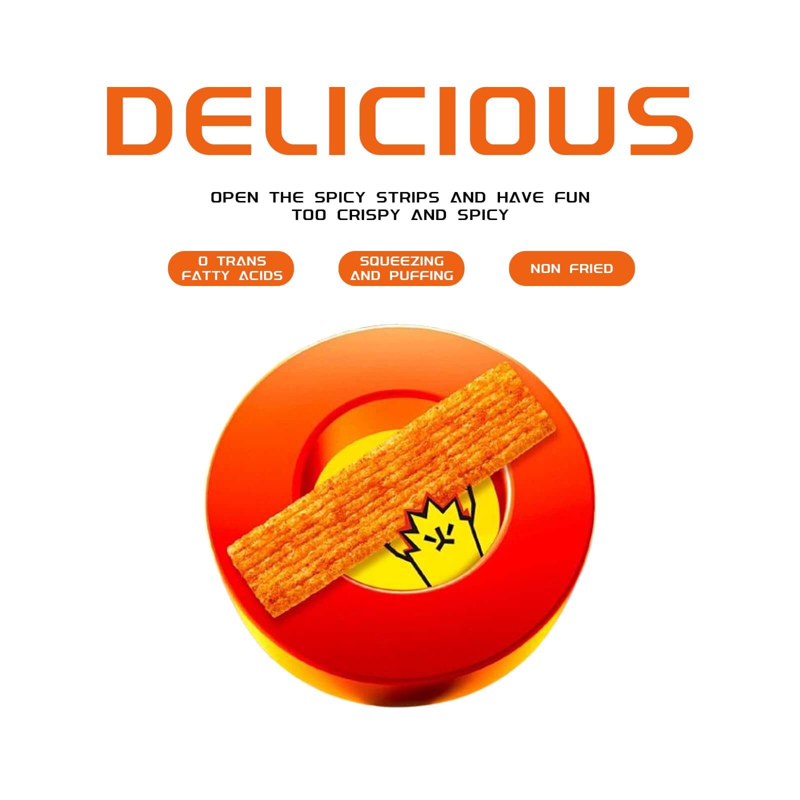 Spicy Strips - Spicy Gluten Latiao, Chinese Special Casual Snack Food, Made From Wheat/Chili/Spice, Low Sugar and Low Calories, Best Vegan, 78g (Pack of 2) - Collins Global Snack Store