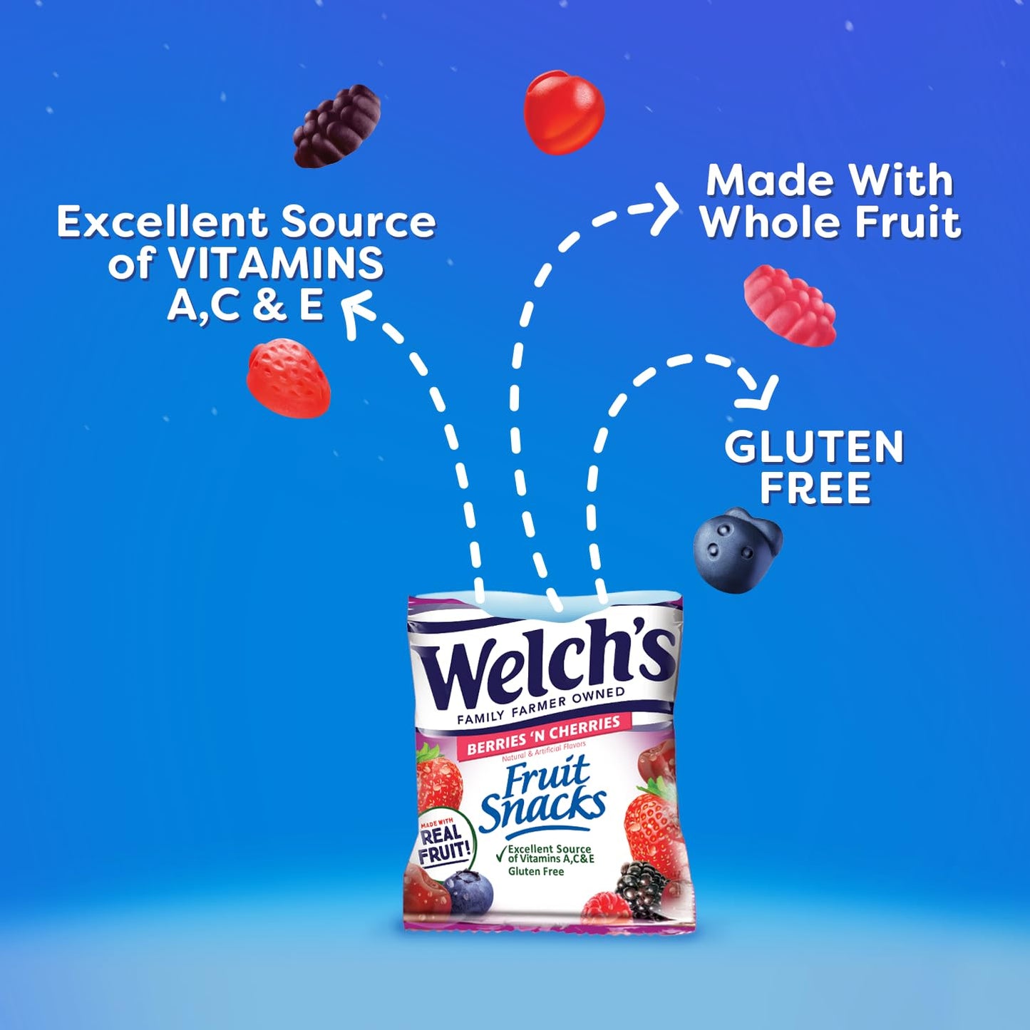 Welch's Fruit Snacks, Mixed Fruit Snack Box, Gluten Free, 0.8oz Snack Packs (Pack of 40) - Collins Global Snack Store