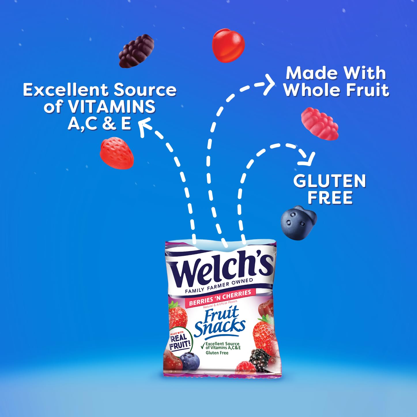 Welch's Fruit Snacks, Mixed Fruit Snack Box, Gluten Free, 0.8oz Snack Packs (Pack of 40) - Collins Global Snack Store