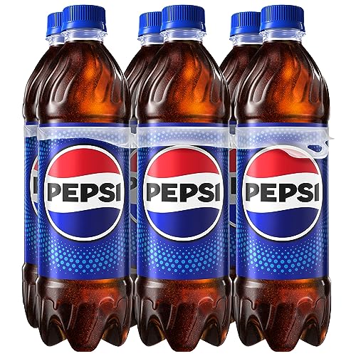 Pepsi Cola Soda Pop, 16.9 Fl Oz Bottles, 6 Pack - Collins Global Snack Store