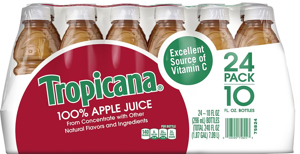 Tropicana 100% Juice 3-flavor Classic Variety Pack,10 Fl Oz (Pack of 24) - Collins Global Snack Store