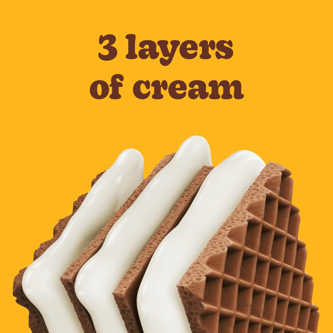 Bauducco Chocolate & Vanilla Wafer Cookies - Convenient Single Serve Wafer Cookies With 3 Layers of Cream - Delicious Sweet Snack on the go or Dessert 28.2oz (Pack of 20) - Collins Global Snack Store