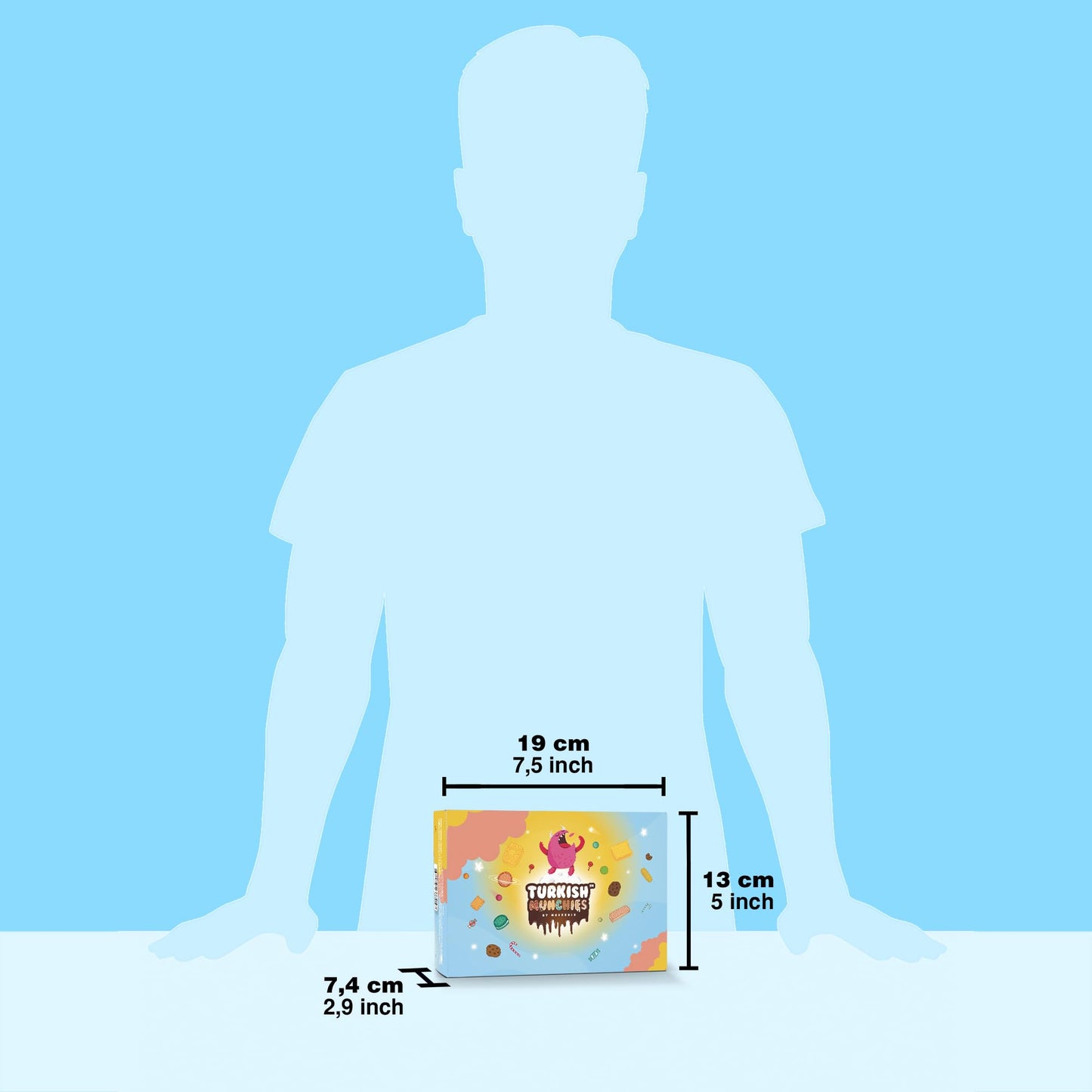 Midi International Snack Box | Premium Exotic Foreign Snacks | Unique Snack Food Gifts Included | Light Blue Space Theme | Candies from Around the World | 12 Full-Size + 1 Bonus Snacks - Collins Global Snack Store