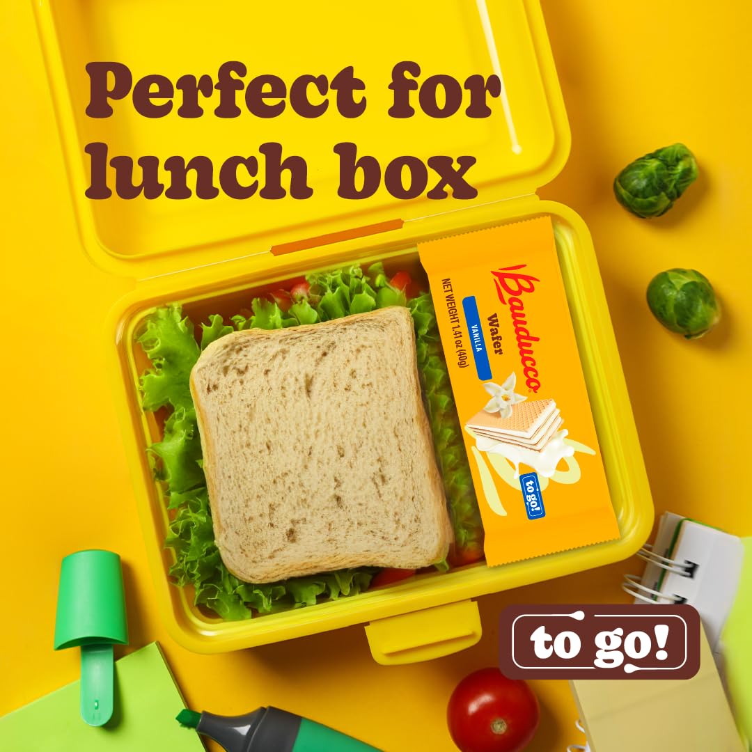 Bauducco Chocolate & Vanilla Wafer Cookies - Convenient Single Serve Wafer Cookies With 3 Layers of Cream - Delicious Sweet Snack on the go or Dessert 28.2oz (Pack of 20) - Collins Global Snack Store