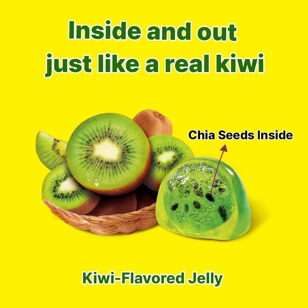 Korean Fruit Jelly Candy – Assorted Chewy Gummy Snacks – 5 Fruity Flavors (Grape, Plum, Lychee, Kiwi, Mango) – Individually Wrapped – Perfect for Kids & Adults – 알맹이젤리 (5 Flavor Mix–2.4oz(67g) × 5pack) - Collins Global Snack Store