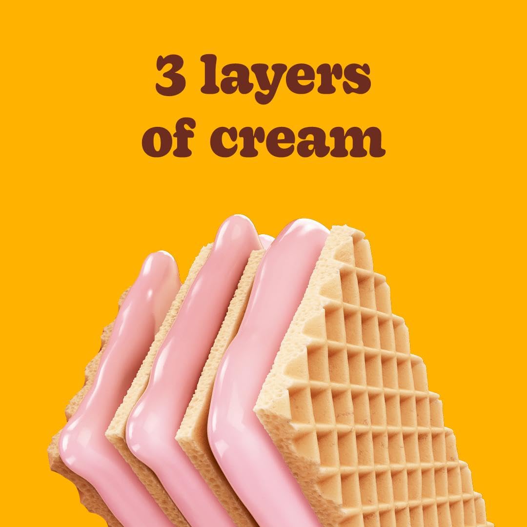 Bauducco Chocolate & Vanilla Wafer Cookies - Convenient Single Serve Wafer Cookies With 3 Layers of Cream - Delicious Sweet Snack on the go or Dessert 28.2oz (Pack of 20) - Collins Global Snack Store