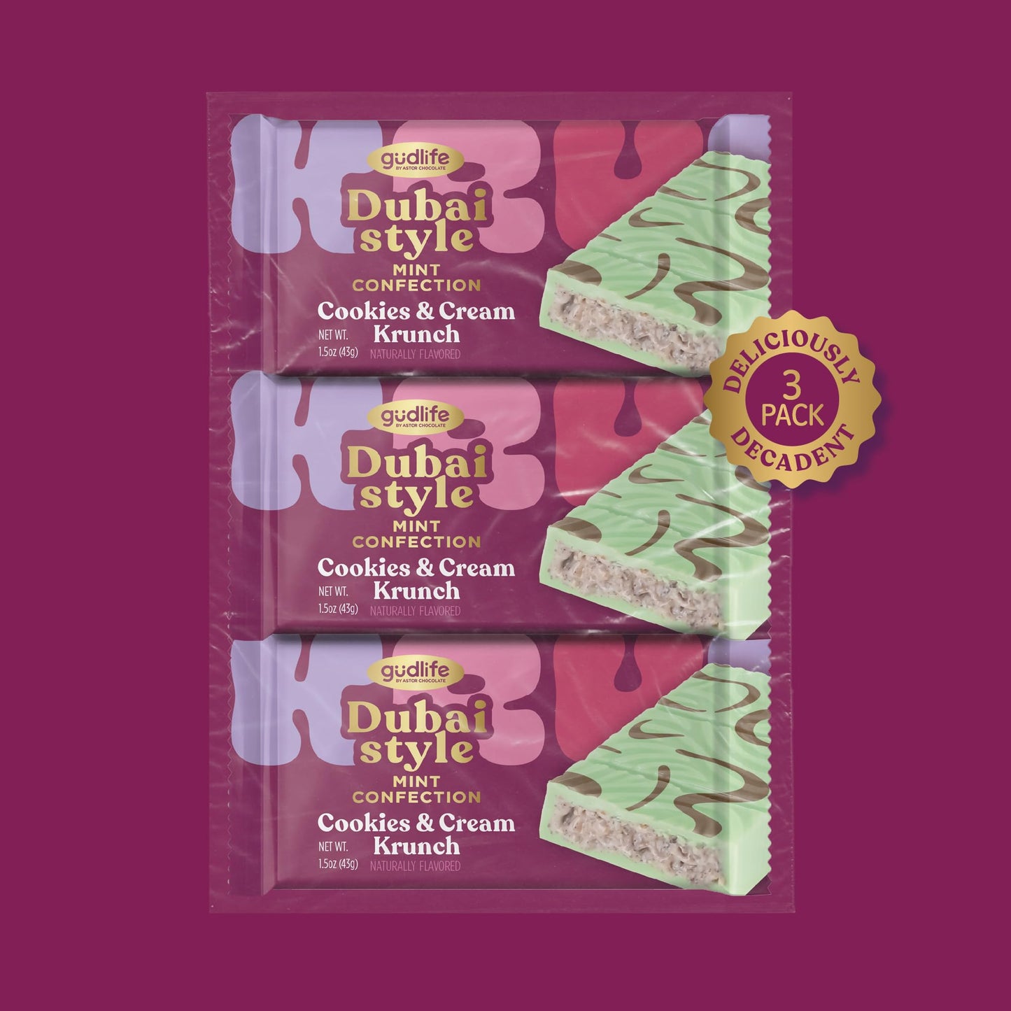 Dubai Chocolate Bars by Gudlife - Premium Gourmet Chocolate Gift Set