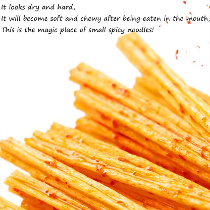 Chinese Spicy Latiao Gluten Strips showcasing vibrant, chewy noodles ready to be enjoyed as a popular snack.