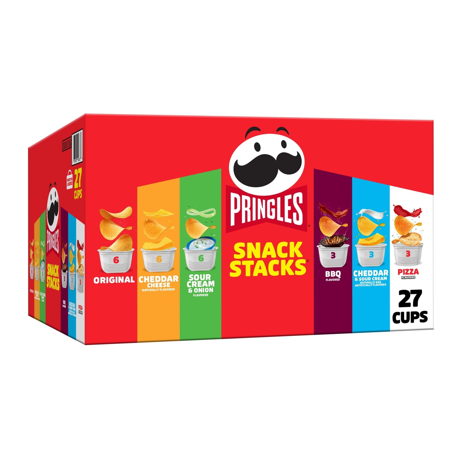 Pringles Potato Crisps Chips, Snack Stacks, Lunch Snacks, Office and Kids Snacks, Variety Pack (27 Cups) - Collins Global Snack Store