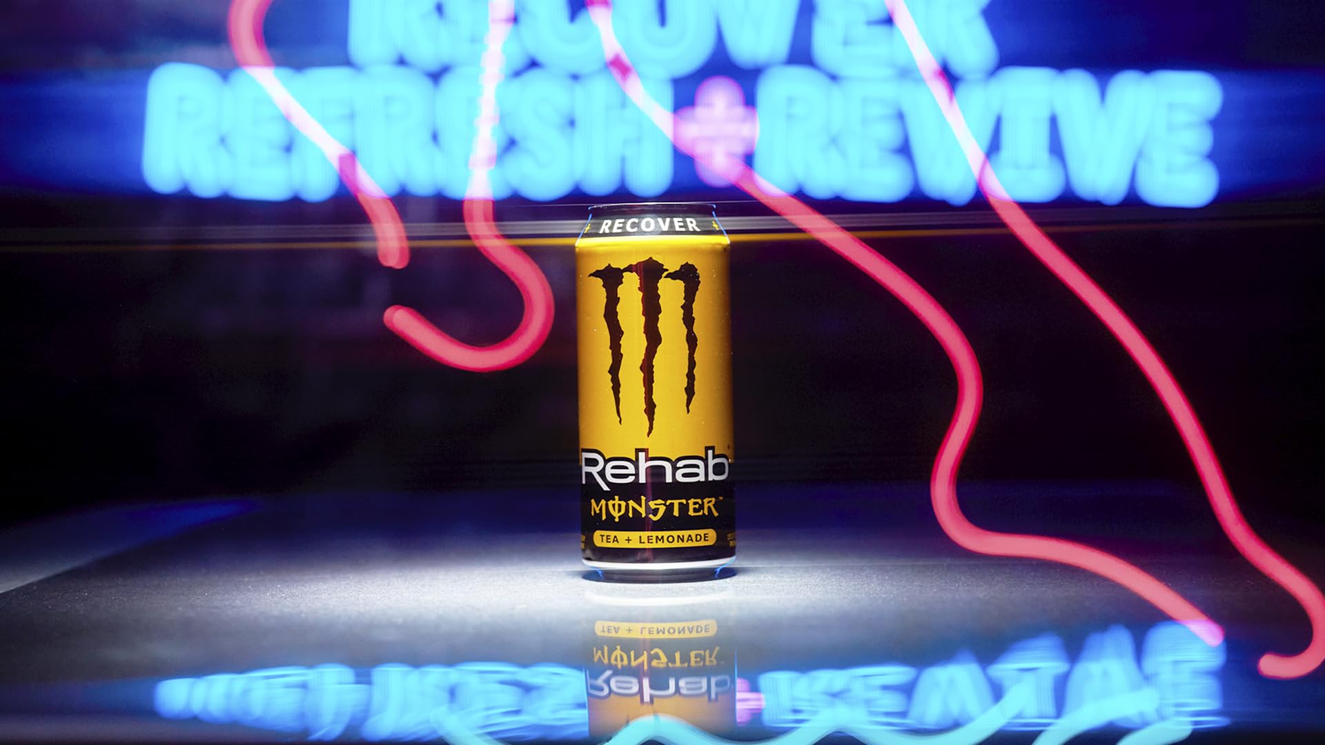 Monster Rehab Peach Tea + Energy, Energy Iced Tea, 15.5 Ounce (Pack of 24) - Collins Global Snack Store