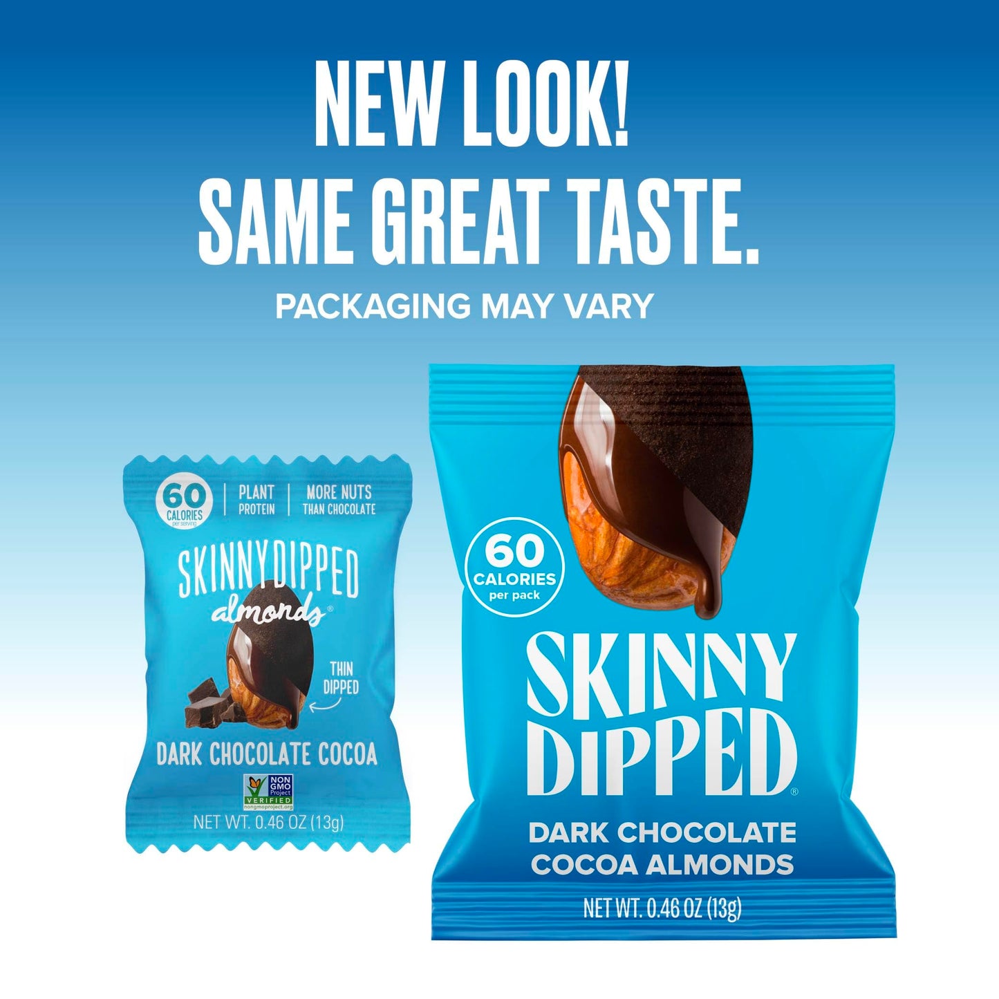 SkinnyDipped Snack Attack Minis Almond Variety Pack, Healthy Snack, Plant Protein, Gluten Free, 0.46 oz Mini Bags, Pack of 25 - Collins Global Snack Store