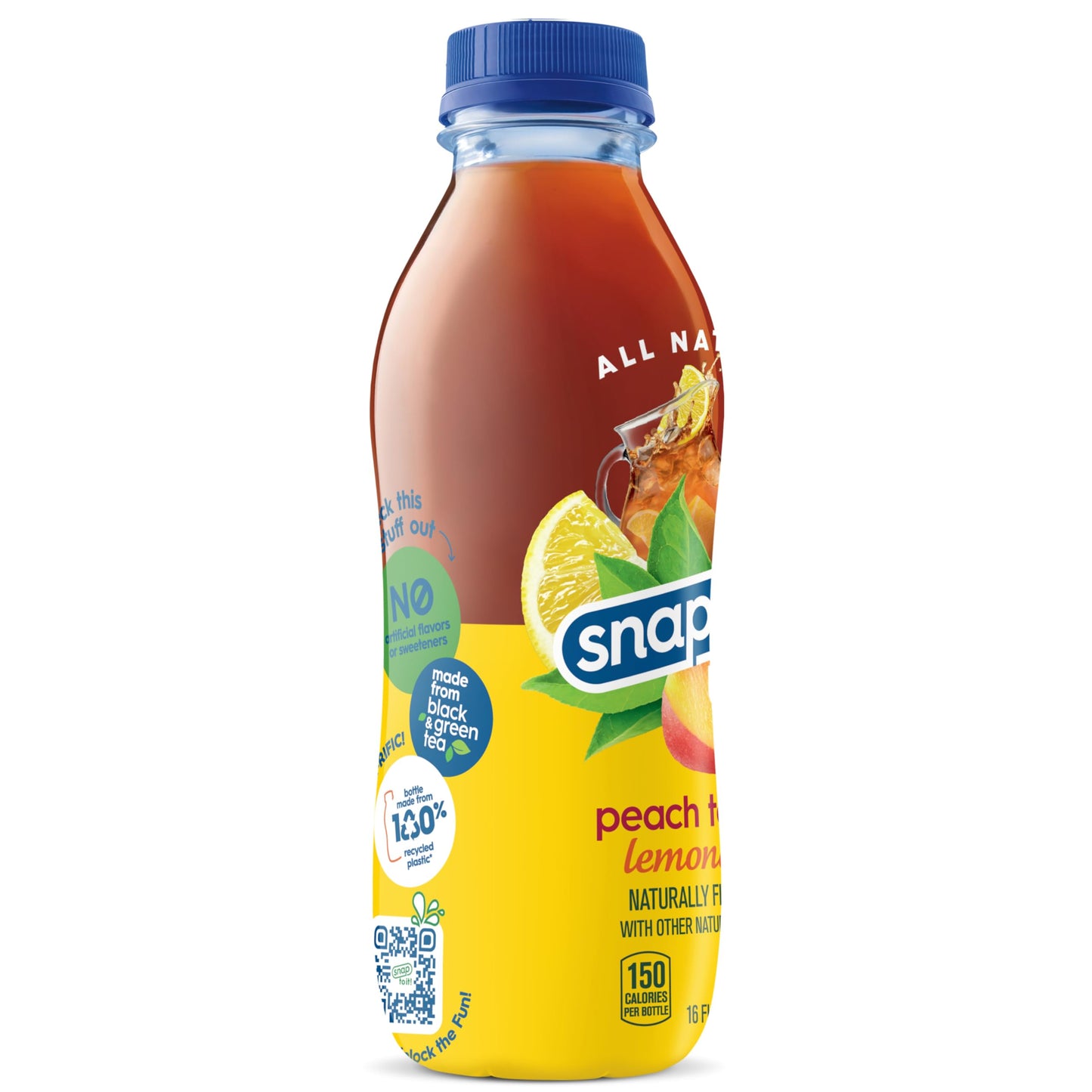 Snapple Zero Sugar Peach Tea, 16 fl oz recycled plastic bottle (Pack of 12) - Collins Global Snack Store