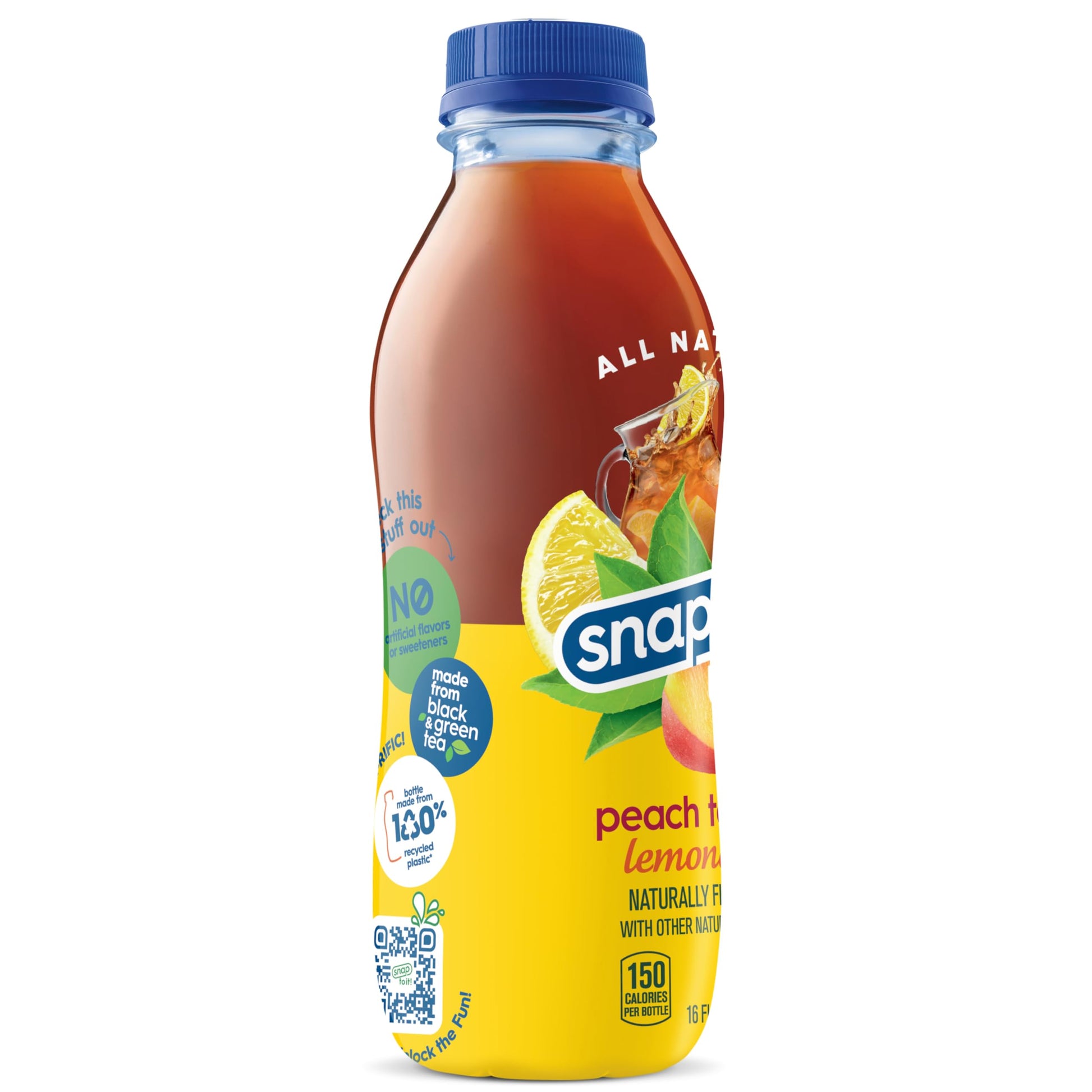 Snapple Zero Sugar Peach Tea, 16 fl oz recycled plastic bottle (Pack of 12) - Collins Global Snack Store