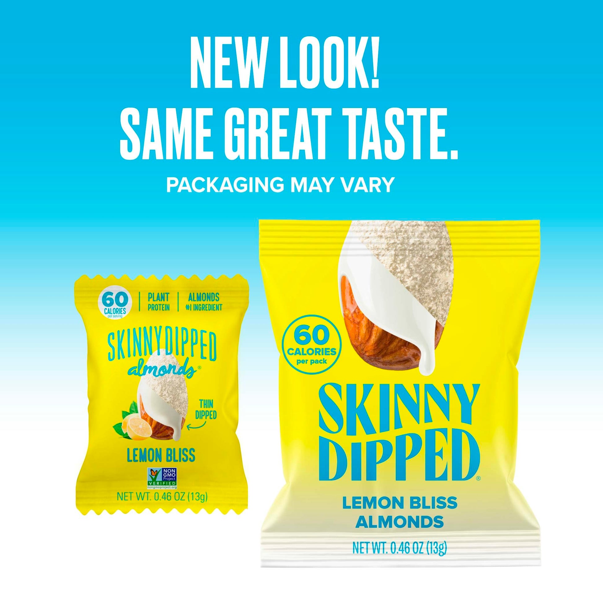 SkinnyDipped Snack Attack Minis Almond Variety Pack, Healthy Snack, Plant Protein, Gluten Free, 0.46 oz Mini Bags, Pack of 25 - Collins Global Snack Store