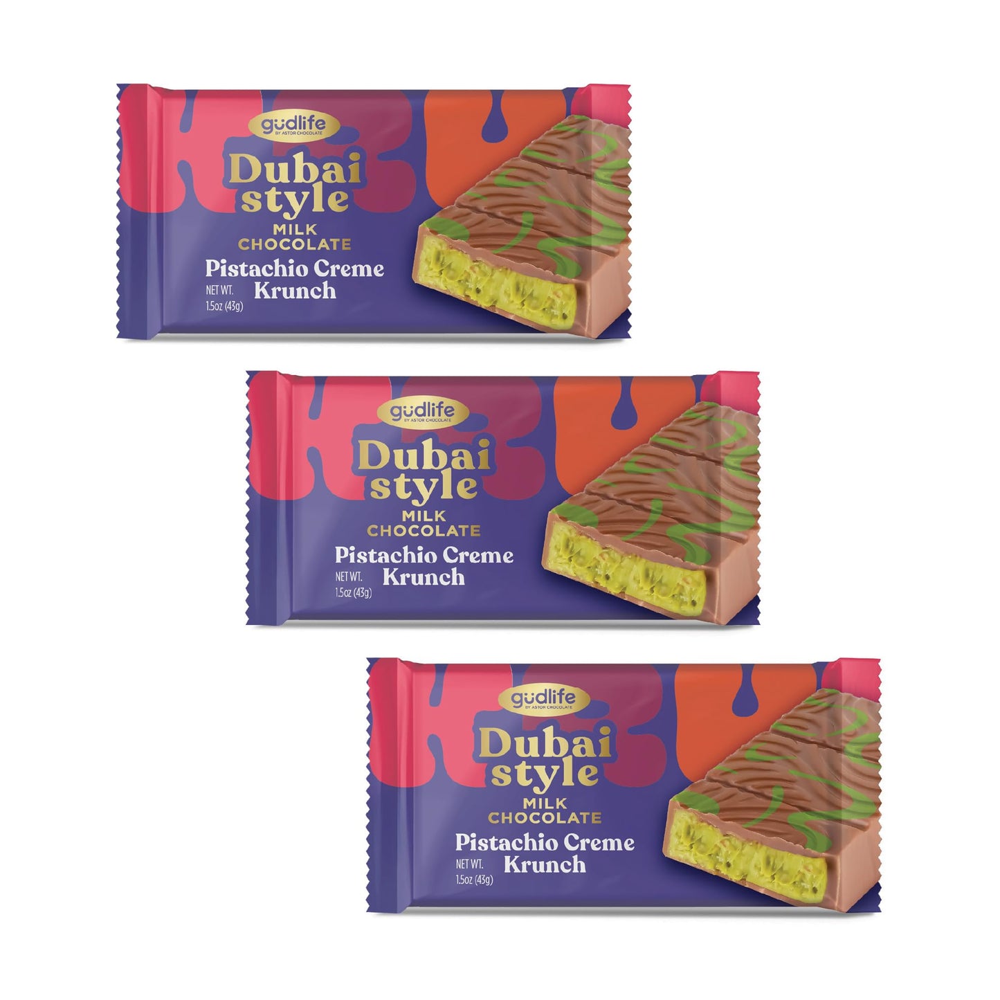 Dubai Chocolate Bars by Gudlife - Premium Gourmet Chocolate Gift Set