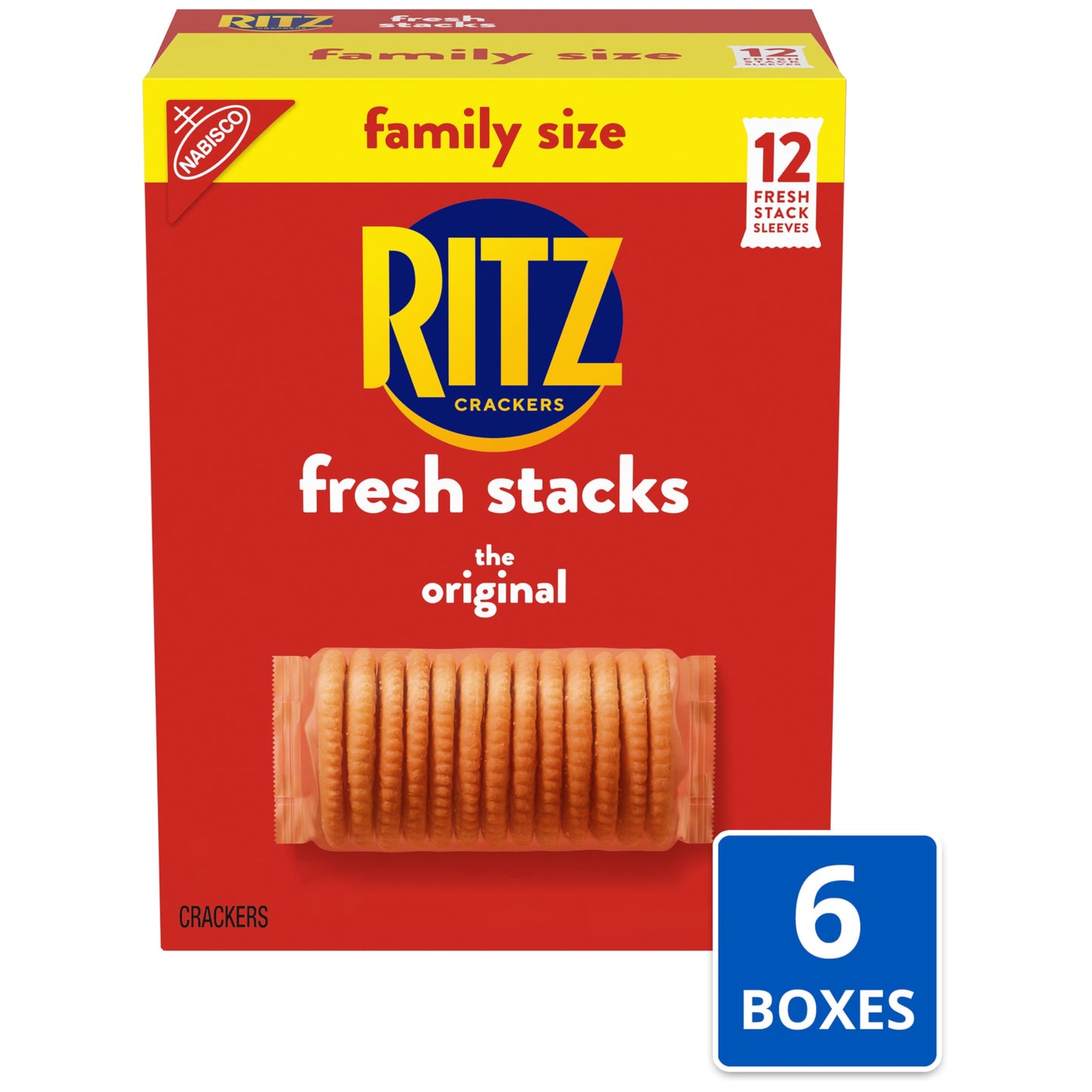 RITZ Fresh Stacks Original Crackers, Party Size, Travel Snacks, 23.7 oz (16 Multi Snack Packs)