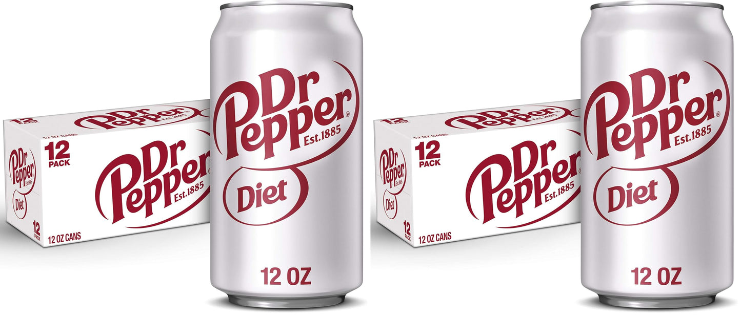 Dr Pepper Soda, 12 fl oz cans, 12 pack - Collins Global Snack Store