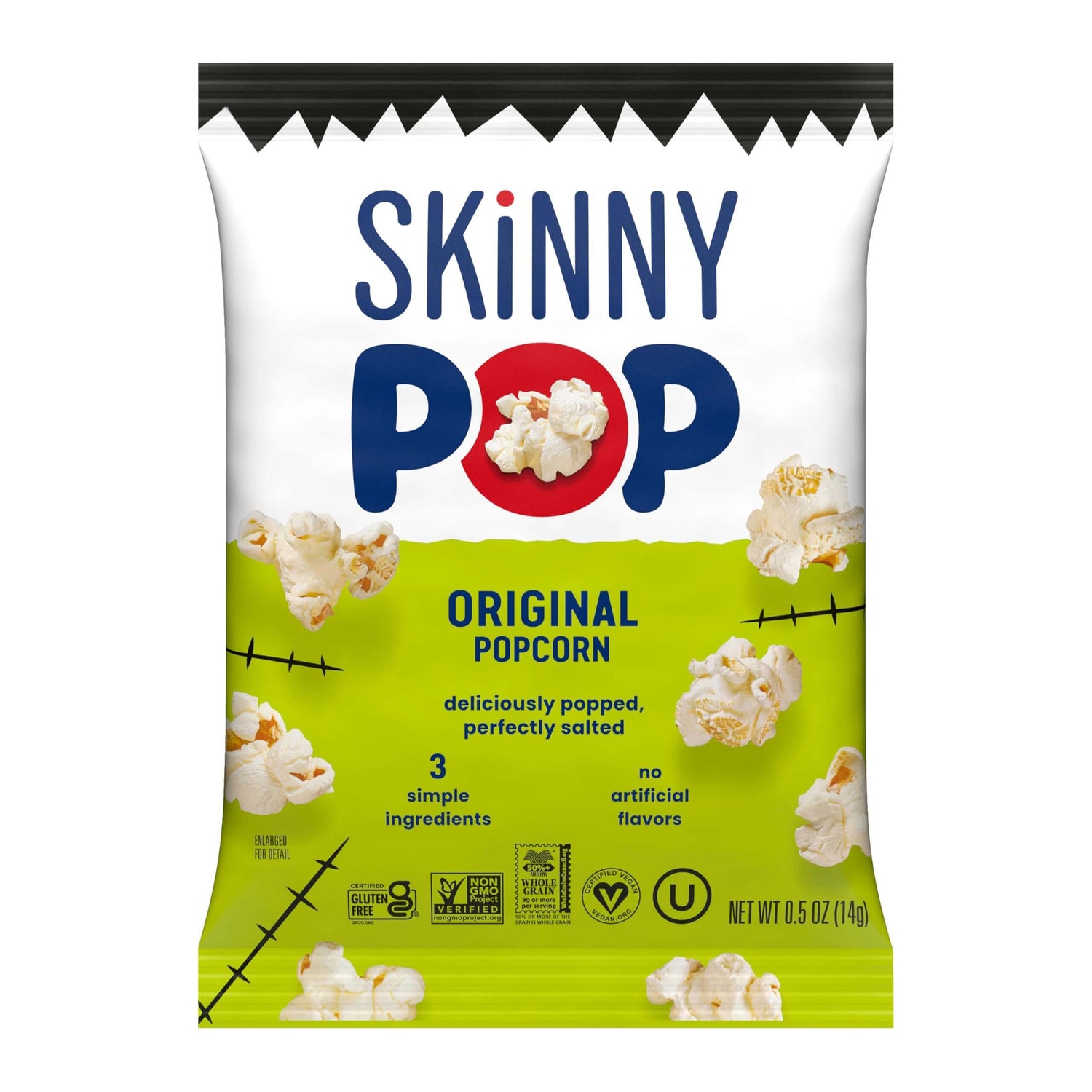SkinnyPop Family Favorite Variety Pack - Original popcorn bag featuring deliciously popped, perfectly salted snack.